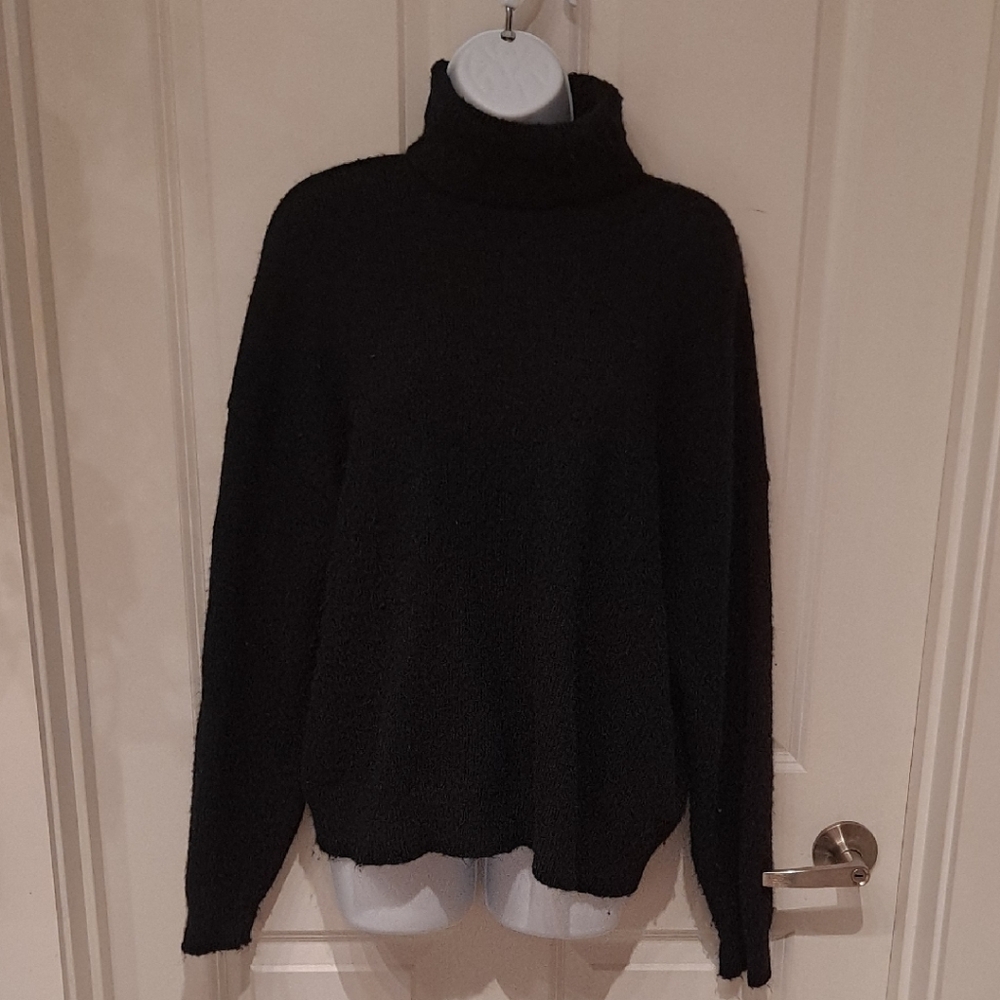 Women's Black Turtleneck Sweater